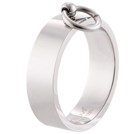 meditoys - 'Ring of O' in stainless steel (high polished), finger ring for men and women, Precious metal, No Gemstone