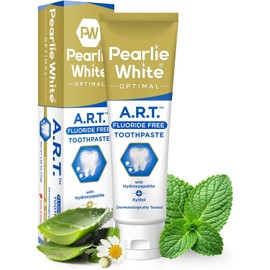 Pearlie White Active Remineralization Toothpaste – Fluoride-Free Enamel Repair Formula with Hydroxyapatite & Xylitol – Gentle Toothpaste for Stronger, Healthier Teeth – 3.8oz (110g)