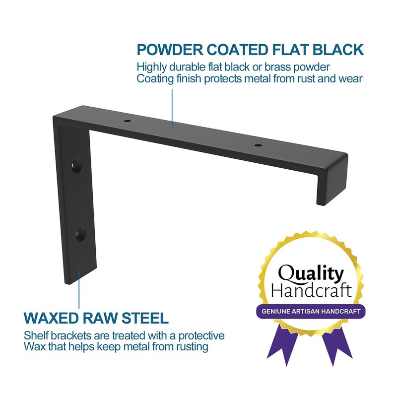 WEKIS 12 Inch Heavy Duty Floating Shelf Bracket, Wall Mounting