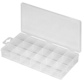 Plastikleerbox mit 18 Fächern - 3 Stück