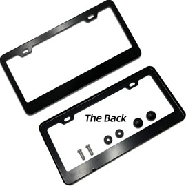 XHuiZio Aloha Hibiscus Hawaii Stainless Steel License Plate Frame for Car, Truck, RV with Screws. 12x6 2-Hole Metal Frame Fits Standard US