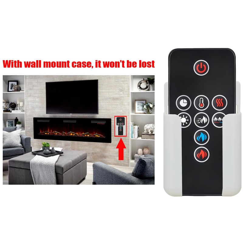 Replacement Remote Control for Napoleon Electric Fireplace NEFBD50HE NEFBD60HE,with Wall