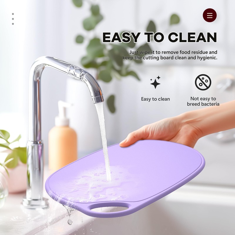 Li&Zhao Plastic Cutting Boards for Kitchen - Chopping Board Small