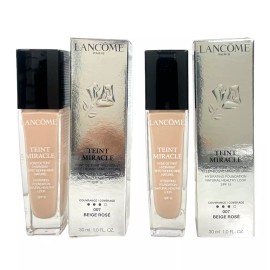 Lancôme Lancome Teint Miracle Hydrating Foundation SPF15 (30ml/1.0oz) LOT OF 2 YOU PICK! - 007 Beige Rose