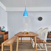 LEDSone Modern Teardrop Shaped Blue Pendant Light Shade Industrial Hanging