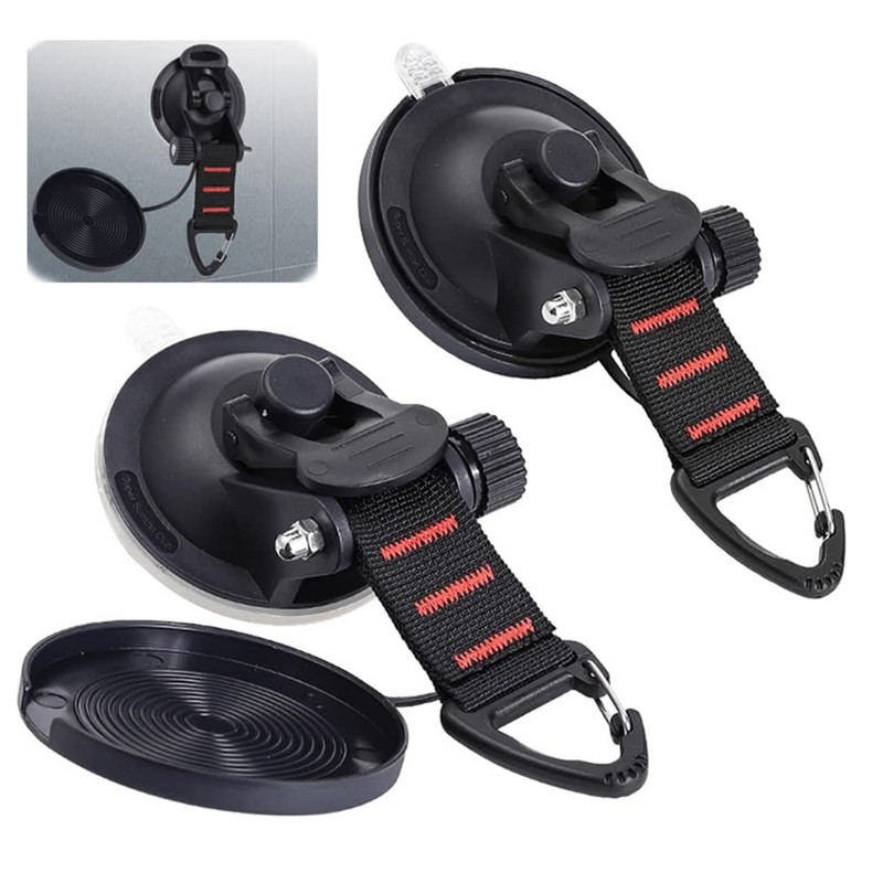NEUSOP Suction Cup Hook Camping Suction Cup with Hooks 4