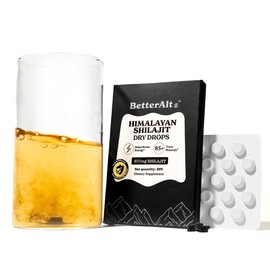 Better Alt Shilajit Dry Drops | Himalayan Superfood | Lab-Tested for Purity | Helps Improve Energy, Stamina | 1-Month Dietary Supplement