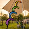 4Pcs Rainbow Wind Spinner - Colorful Hanging Wave Windsock
