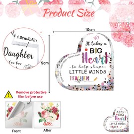 Teacher Gifts For Women,Thank You Teacher Gifts,Birthday Gifts For Teachers,Appreciation Gifts,Teacher Leaving Gifts,Desk Decor Acrylic Desk Plaque Sign Home Office Desk Present(To Teacher)