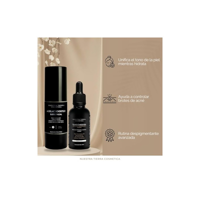 Nuestra Tierra Cosmética Kit Facial Azelac Booster 10% + Tranexámico