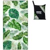Rstick Tropical Beach Towel Oversized 36"x72" Quick Dry Sand-Free, Green