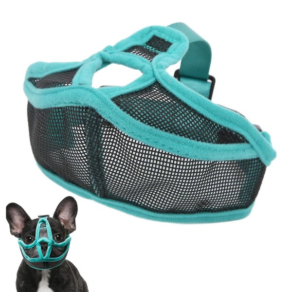 French Bulldog Muzzle Breathable Mesh - ShiningUU Adjustable Short Snout