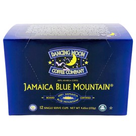 Dancing Moon Coffee Pods - 100% Jamaica Blue Mountain Medium Roast - K-Cup Compatible Keurig Coffee Pods - Small-Batch Crafted, Supports Military Charity (2 Pack)