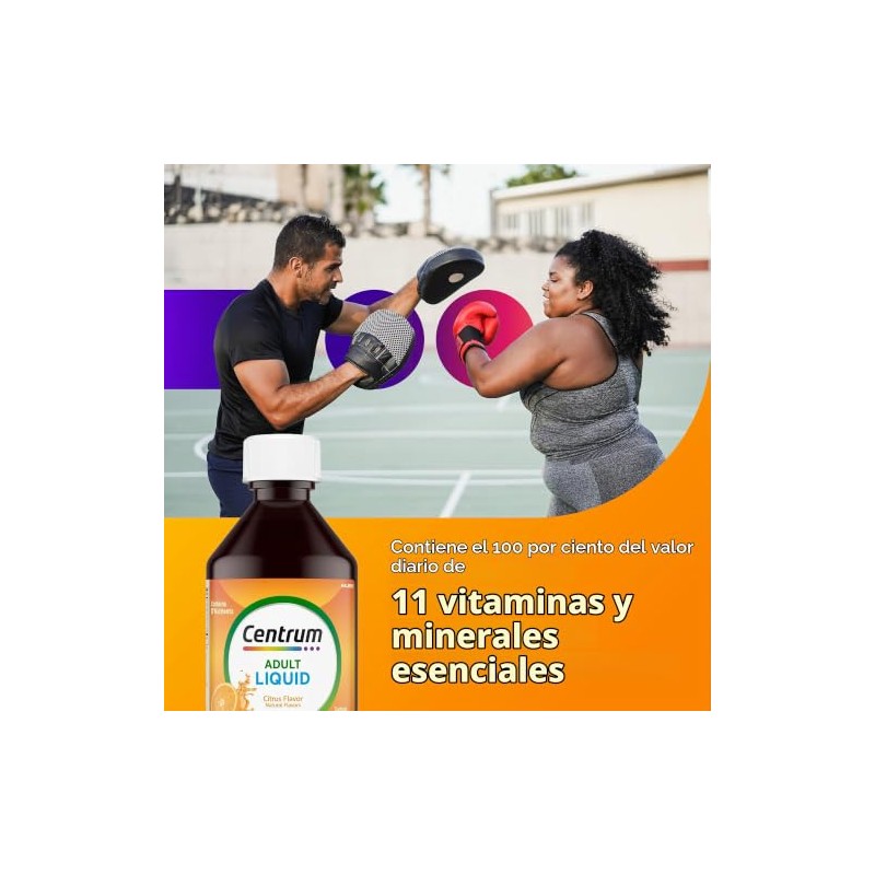 Centrum Liquid Multivitamin for Adults, Multivitamin/Multimineral Supplement with B Vitamins