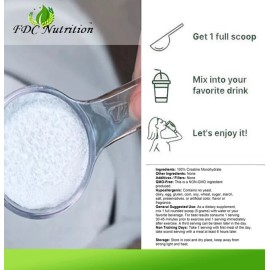 Pure Creatine Monohydrate 500g (18OZ) , Micronized  Powder 100 Servings