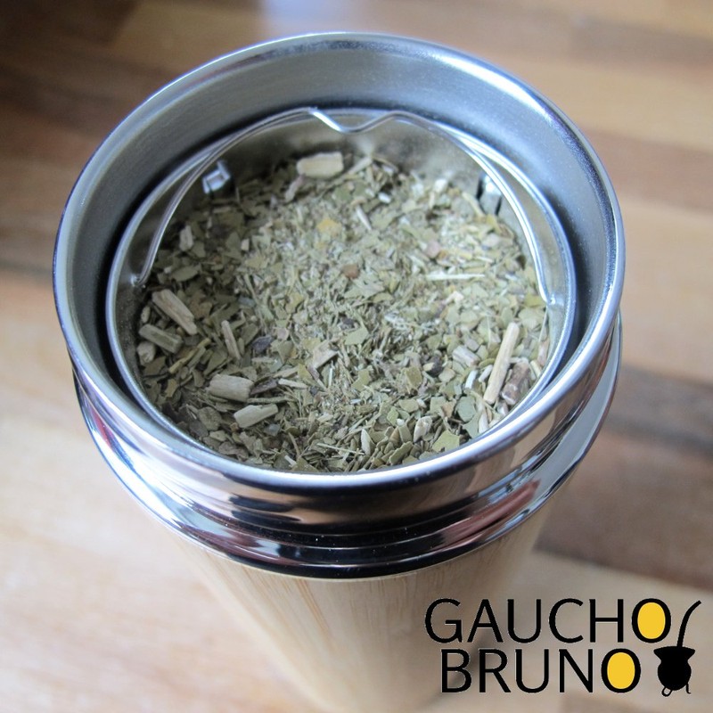 Gaucho Bruno Bamboo Bottle Tea Infuser Vacuum Flask