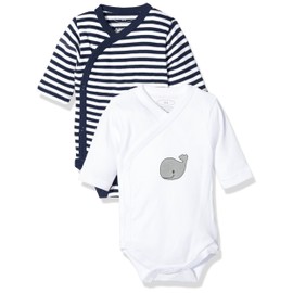 Schnizler Unisex Baby Bodysuits Whale Design - Pack of 2 - 56