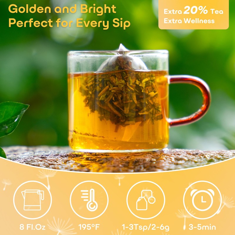 100 Count Pure Dandelion Leaf & Root Tea Bags –Liver
