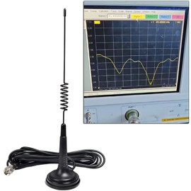 HYS 433Mhz 2.5inchs Magnet Mount Stainless Steel Antenna Transmitter&Receiver Extender Gate Alarm Outdoor/Indoor Wireless Long Range Signal Booster, TinyGS&LoRa-APRS Antenna W/13ft Cable with PL-259