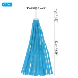 PATIKIL Bike Streamers, 4 Pcs Blue Scooter Handlebar Tassels Grips Ribbon Accessories Decorations for Girls Bicycle Tricycle Handles, Blue