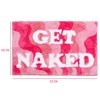 Get Naked Bath Mat, Preppy Room Decor, Pink Bathroom Rugs,Thick