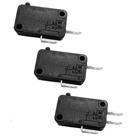 Microwave Oven Door Switch W10269458, W10727360, W10269460, SZM-V16-FC-61, SZM-V16-FC-62, SZM-V16-FC-63, Compatible with Most Microwave Ovens, Black