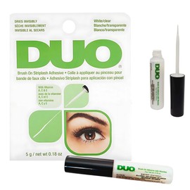 Colla DUO resistente all'acqua per ciglia e sopracciglia, inodore, vegana (1 Duo green)