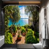 MEMOFYND 1 x 3D Shower Curtain with 12 x Plastic