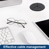 Tomedeks 4 Pack Black 61mm x 50mm x 23mm Desk
