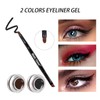 Music Flower Gel Eyeliner Eyebrow Powder, Black and Brown Waterproof