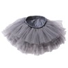 Falda tutú para bebé, 6 capas, tutus 1-8T, Gris, 1-2