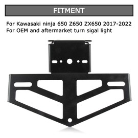 PSLER Mudguard Eliminator License Plate Bracket for Ninja 650 Z650 17-24