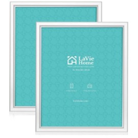 hOme LaVie Home 8x10 Picture Frames (2 Pack, White) Simple Designed Photo Frame with