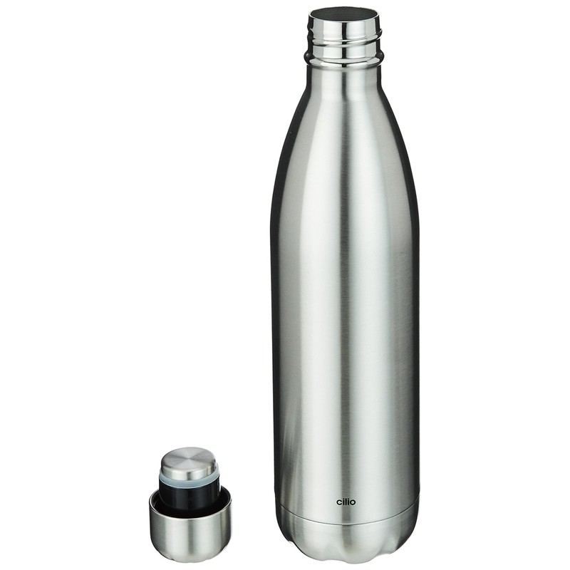 Cilio Elegant Vacuum Flask, Stainless Steel, Silver, One Size