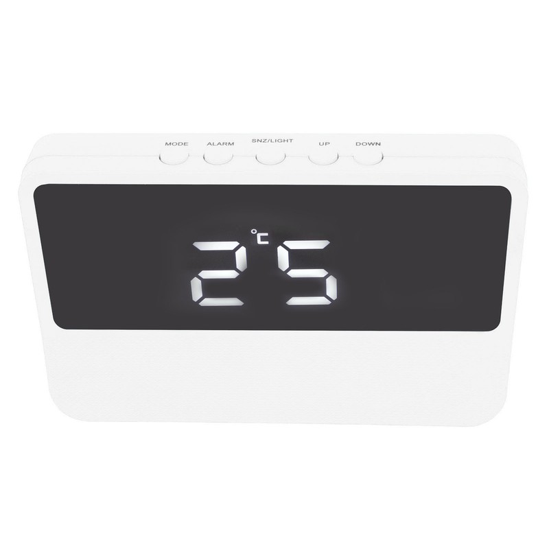 LED Digital Alarm Clock Simple Modern High Definition Display Mirror