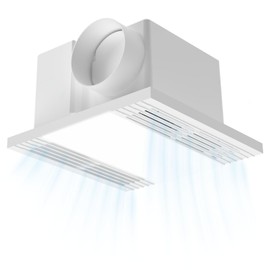 Bathroom Exhaust Fan with 6000K Light & Humidity Sensor (120-90CFM)