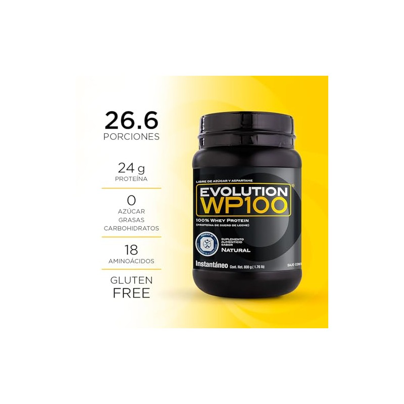 Evolution WP100 Proteína Aislada Suero de Leche Microfiltrada Ultrafiltrada