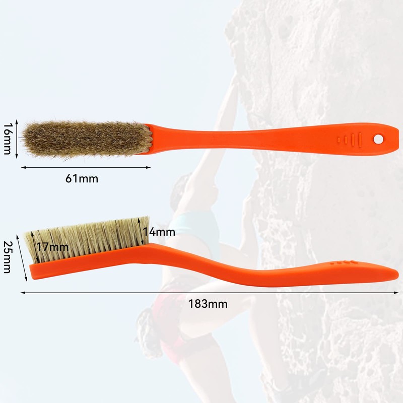 Climbing & Bouldering Brush with Natural Firm Boar's Hair Bristles
