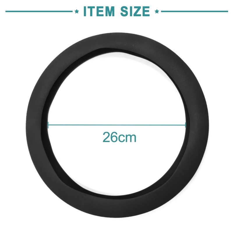 ACROPIX Car Steering Wheel Cover Rubber Anti-slip Comfortable Universal 32cm