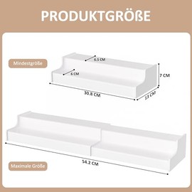 Sezanrpt Expandable Spice Shelf Cabinet Organiser 2 Levels, White Kitchen Counter Display Shelf, Spice Organiser for Cabinet, Moisture Resistant