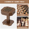 SogesPower Chess Checker Game Table with 2-Drawers Storage, Game Board