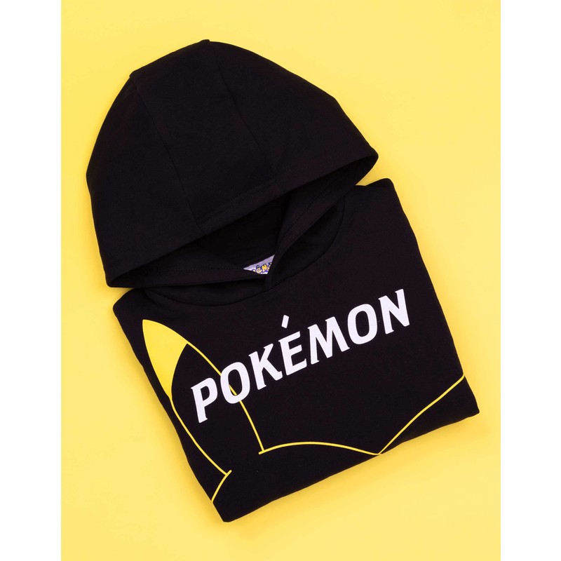 Pokémon con Cappuccio Boys Bambini Gioco Gifts Pikachu Black Jumper