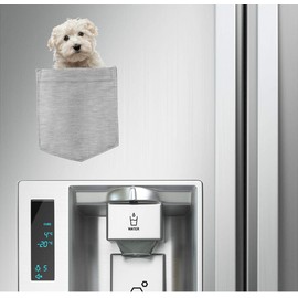 Maltese Dog in Pocket Car Bumper Magnet, Magnetic for Refrigerator, Decorative Fridge, Office, Whiteboard, Kitchen, Locker Waterproof Decor, Family & Friends, 4x7 in