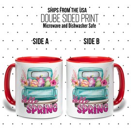 Make Your Mark Design Vintage Truck with Easter Eggs and Flowers - Accent Mug