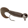 Johnson Swimming Grubs Fishing Bait, Black, 3" | 8cm |1/4