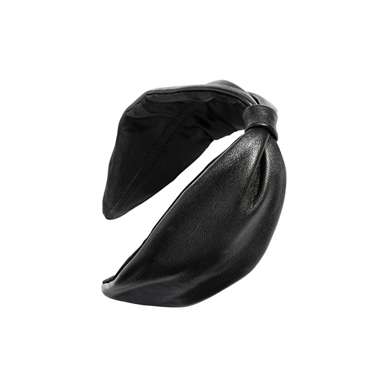 L. Erickson Leather Top Knot Headband, Black