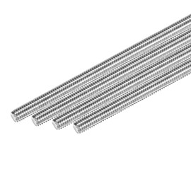 M METERXITY 4-Pack Fully Threaded Rod, M6x140mm 304 Stainless Steel Right Hand Thread Bar Studs for Furniture Anchor Bolts/Clamps/U-Bolts, Metric Threaded Screw