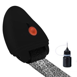 Identity Theft Stamp Privacy Identity Theft Protection Roller Stamp Wide Set Secure Confidential ID Blackout Anti Theft and Privacy (Black)