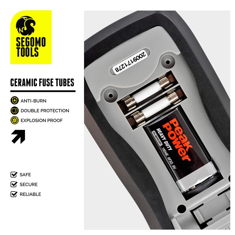 Segomo Tools TRMS 6000 Count Multimeter - Voltage, Current, Resistance,