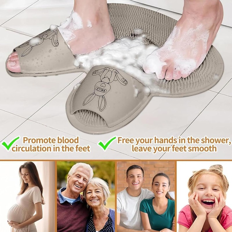 Alfombrilla Exfoliante de Silicona para Ducha – Pies Suaves y
